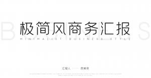 极简风商务汇报