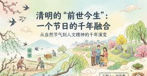 雅致水墨手绘风的清明历史叙事风