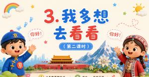 小学语文·一年级下册·第二单元阅读·我多想去看看第二课时